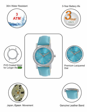 Maxima ATTIVO Women Blue Dial Analogue Watch - 58750LMLI